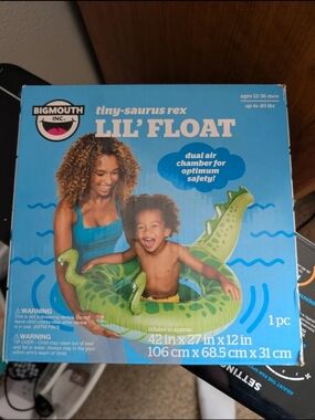 BigMouth Tiny-Saurus Rex Lil' Float - Green Dinosaur Pool Float